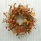 Artificial Fall Wreath for Front Door Autumn Wreath with Bright Oak Leaves, Small Pumpkin, Berry Branches, and Mixed Leaves for Farmhouse Indoor Outdoor Window Wall Door Decor.
